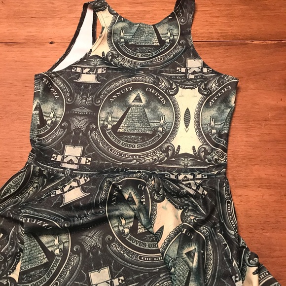 Black milk dollar skater dress medium reversible - Picture 3 of 4